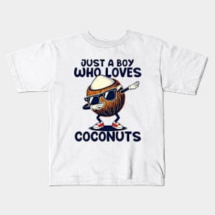 Just A Boy Who Loves Coconuts Kids T-Shirt